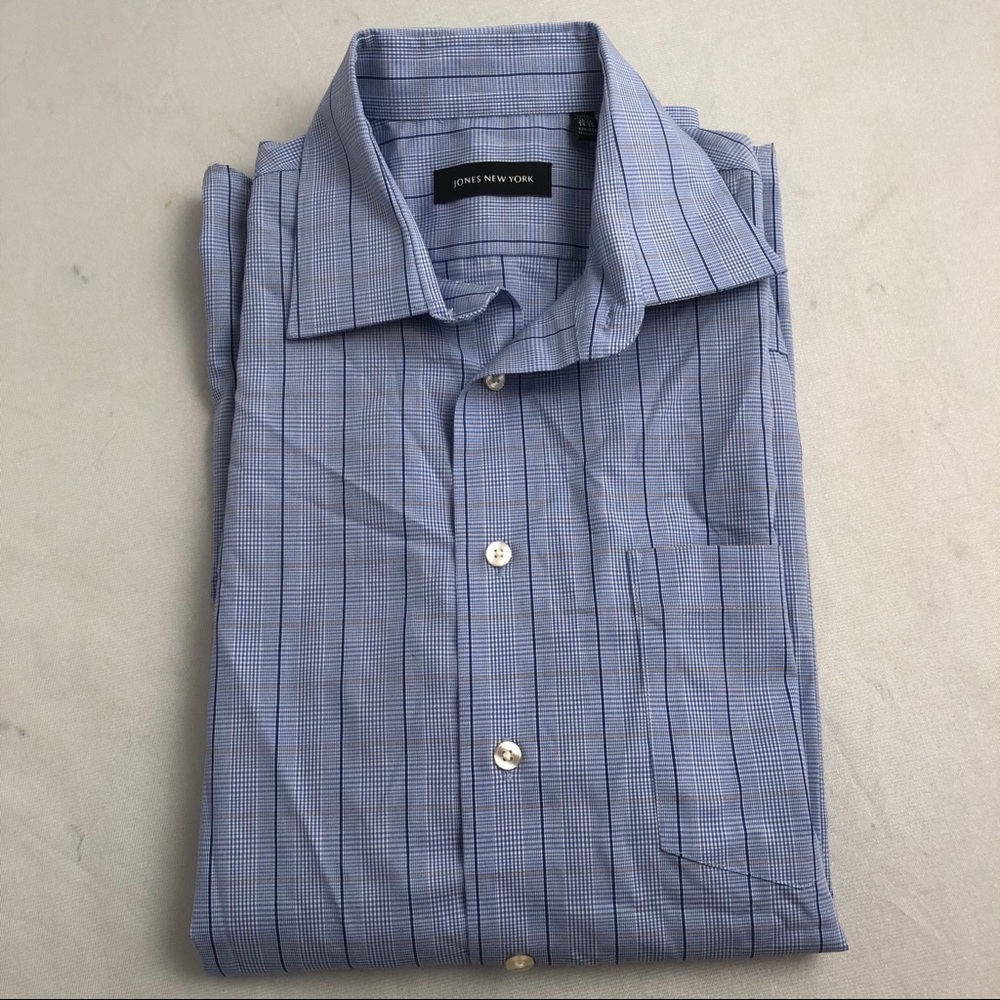 Jones New York blue button down dress shirt